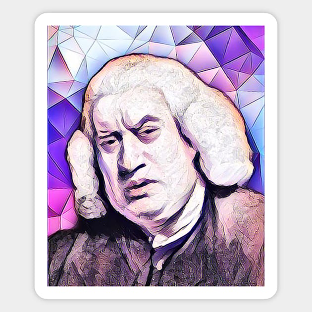 Samuel Johnson Pink Portrait | Samuel Johnson Artwork 8 Magnet by JustLit